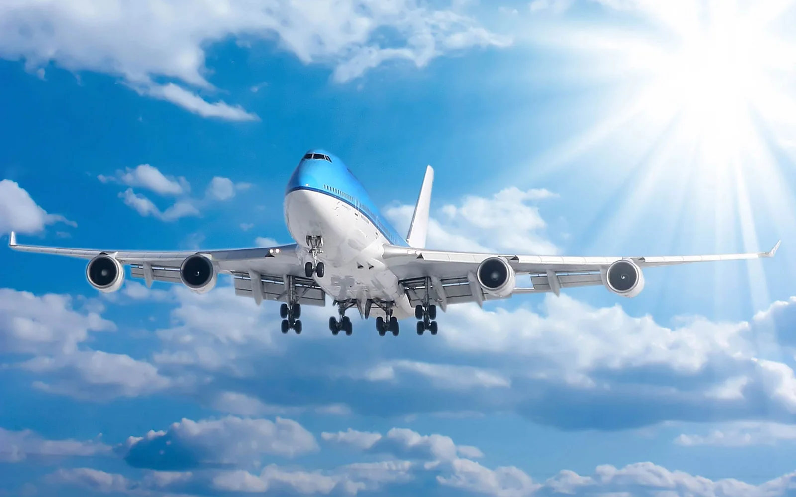 Civil aircraft in flight